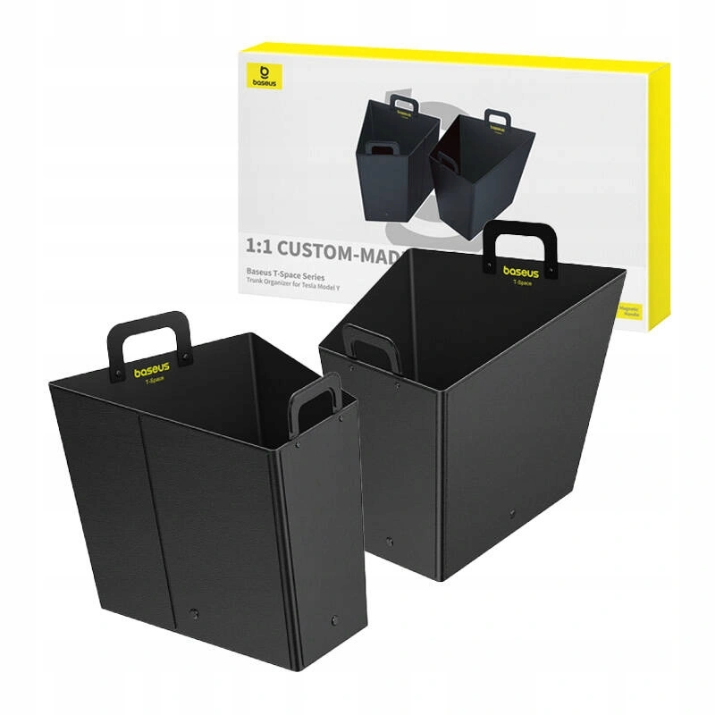 Bagasjeromsorganisator Tesla Model Y │ T-Space Series Trunk Organizer Black - sett 2 stk. Image 1