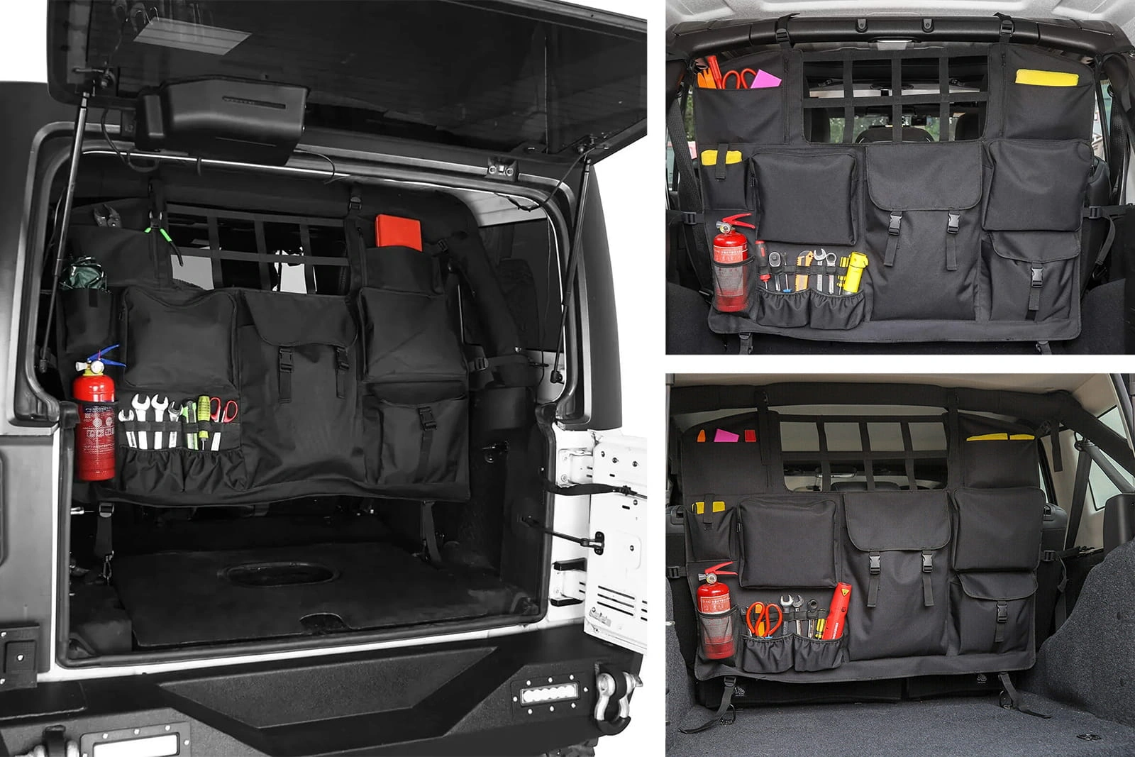Bagasjeromsorganiser til baksete Jeep Wrangler JK / JL  │ Oppheng bagasjerom Trunk Back Seat Organizer
