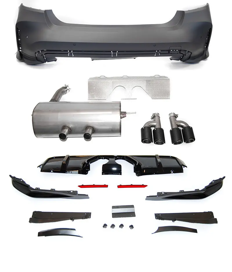 Bakfanger med eksosanlegg BMW 3 (F30) Sedan 2011 - 2018 | M-Performance Design (G80) PDC – bilde 3