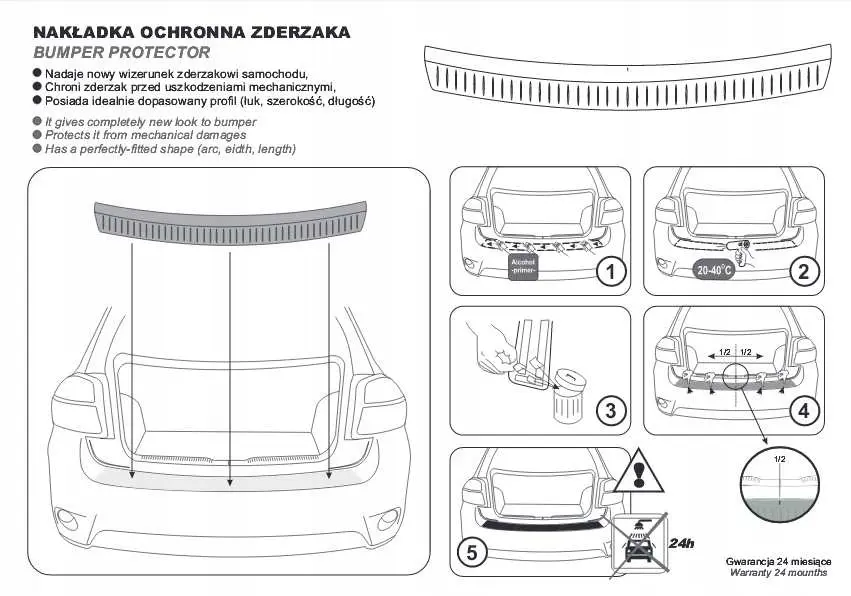 Bakfangerbeskytter plast Hyundai Kona I / Kona Electric I 2017 - 2023 – bilde 5