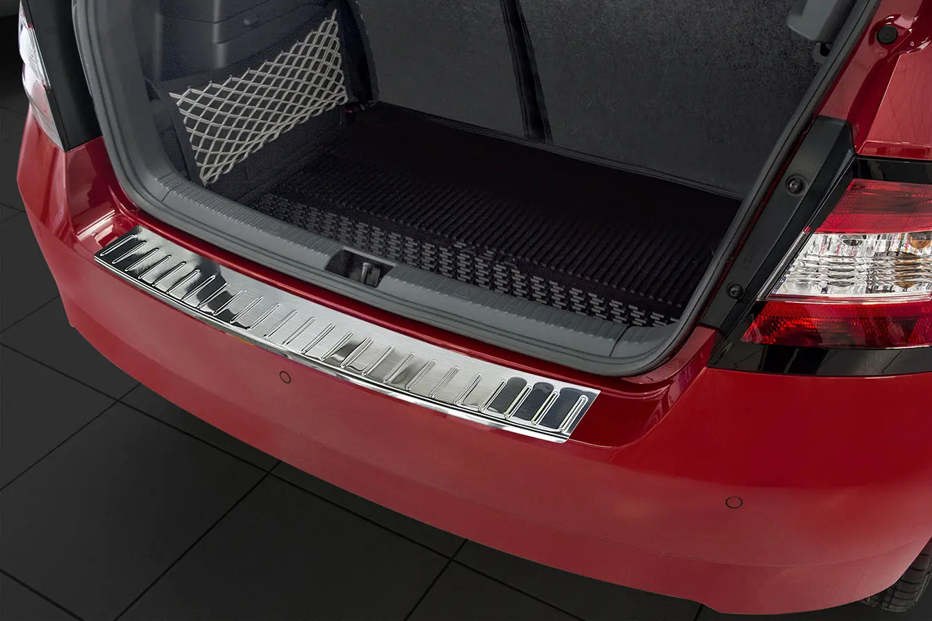 Bakfangerbeskytter Skoda Fabia III  pre-facelift 2014-2018 Silver Edition