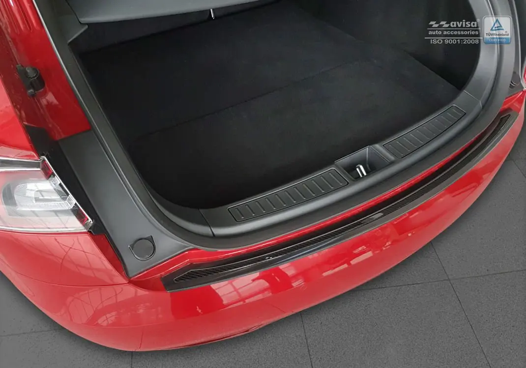Bakfangerbeskytter Tesla Model S 2012 - 2021 │ Carbon Fiber Black