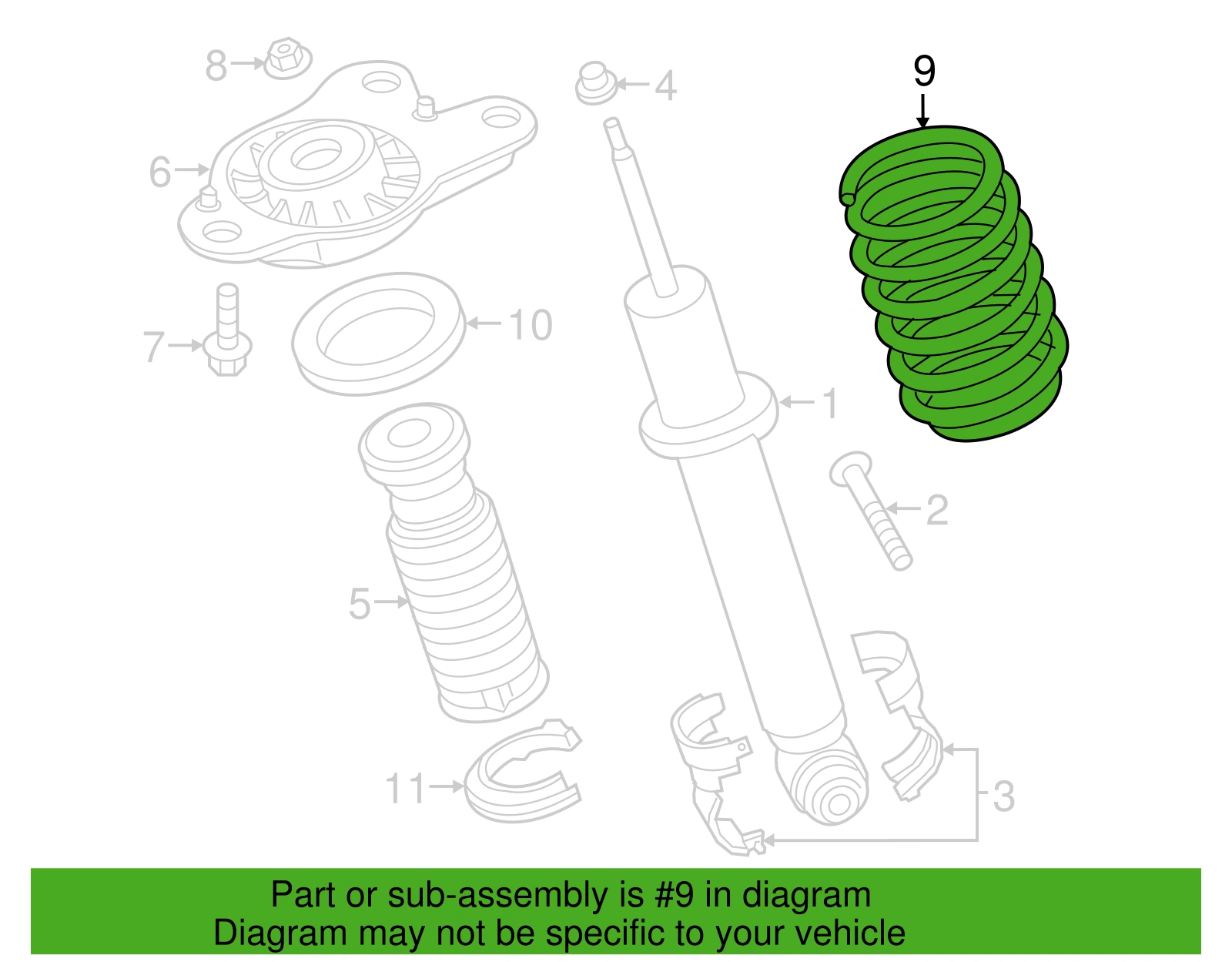 Bakfjær BMW i3 LCI 2017 – 2022 │ Genuine® Coil Spring, Rear Image 2