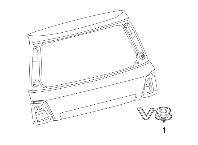 Bakluke / bakdør emblem Toyota Land Cruiser J200 – bilde 4