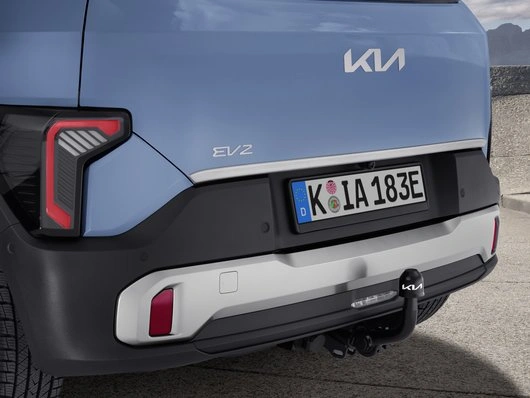 Baklukebeskytter Kia EV2 2026 -> │ børstet aluminium-optikk Deksel til bakluken - brushed aluminium optic Tailgate Rail Guard Cap Protector