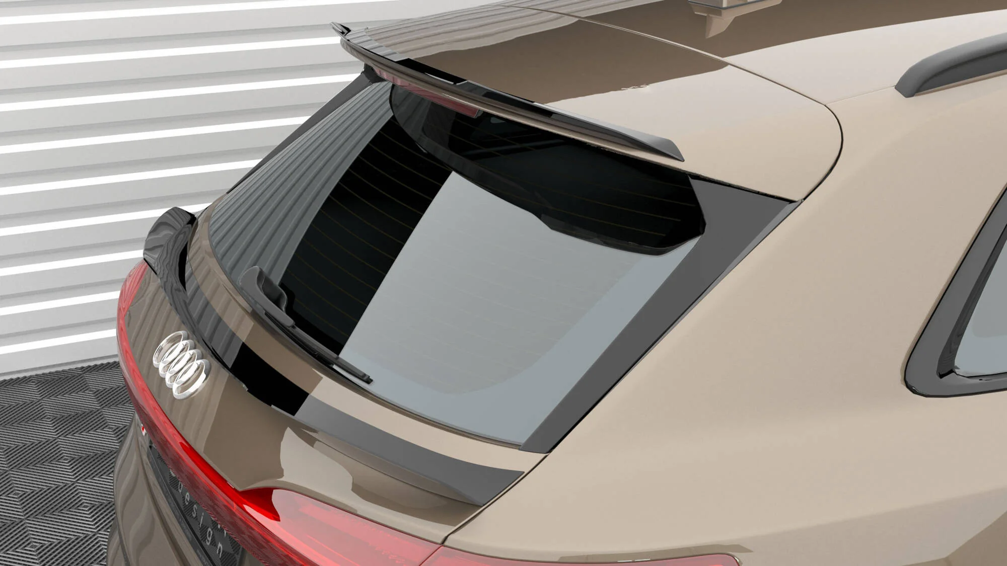Baklukespoiler nedre - Audi e-Tron S-Line 2018 - 2022 | Glossy Black Edition