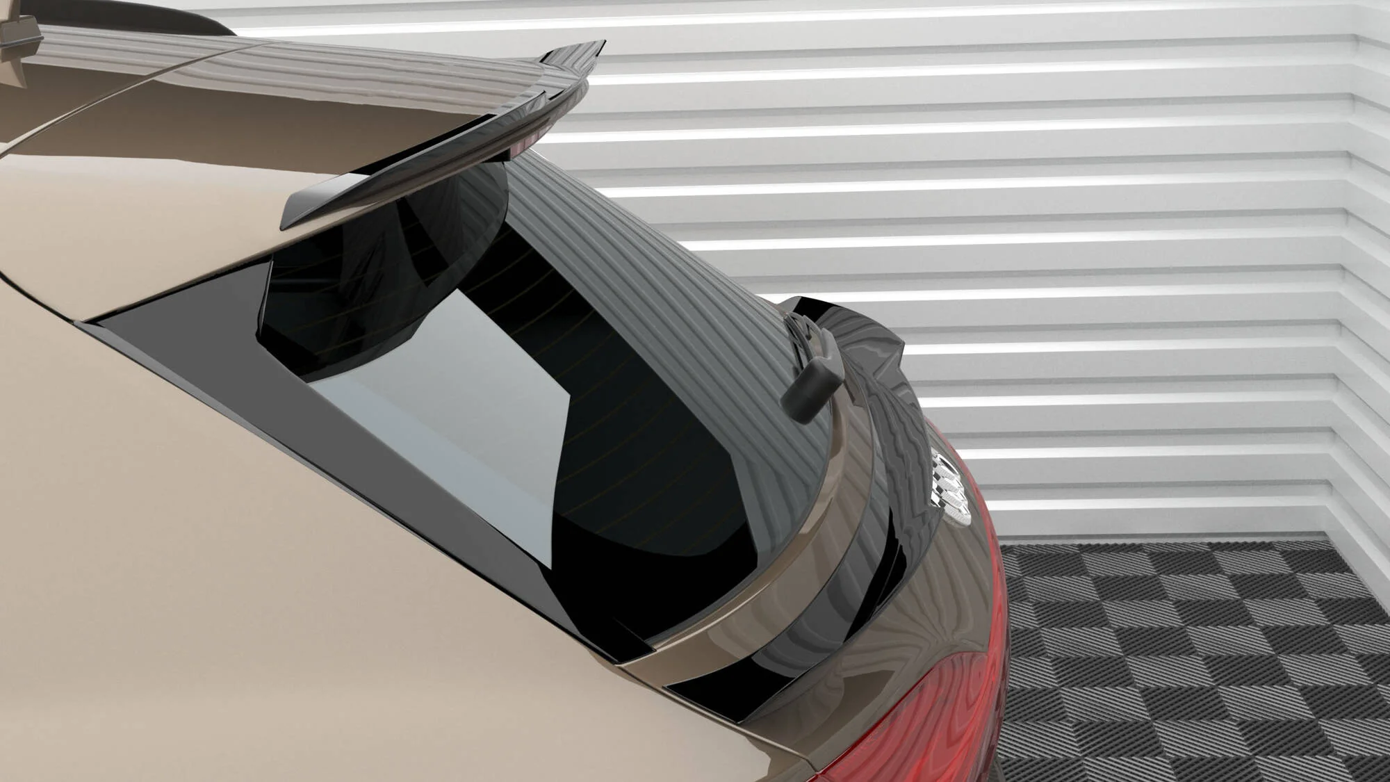 Baklukespoiler nedre - Audi e-Tron S-Line 2018 - 2022 | Glossy Black Edition – bilde 4
