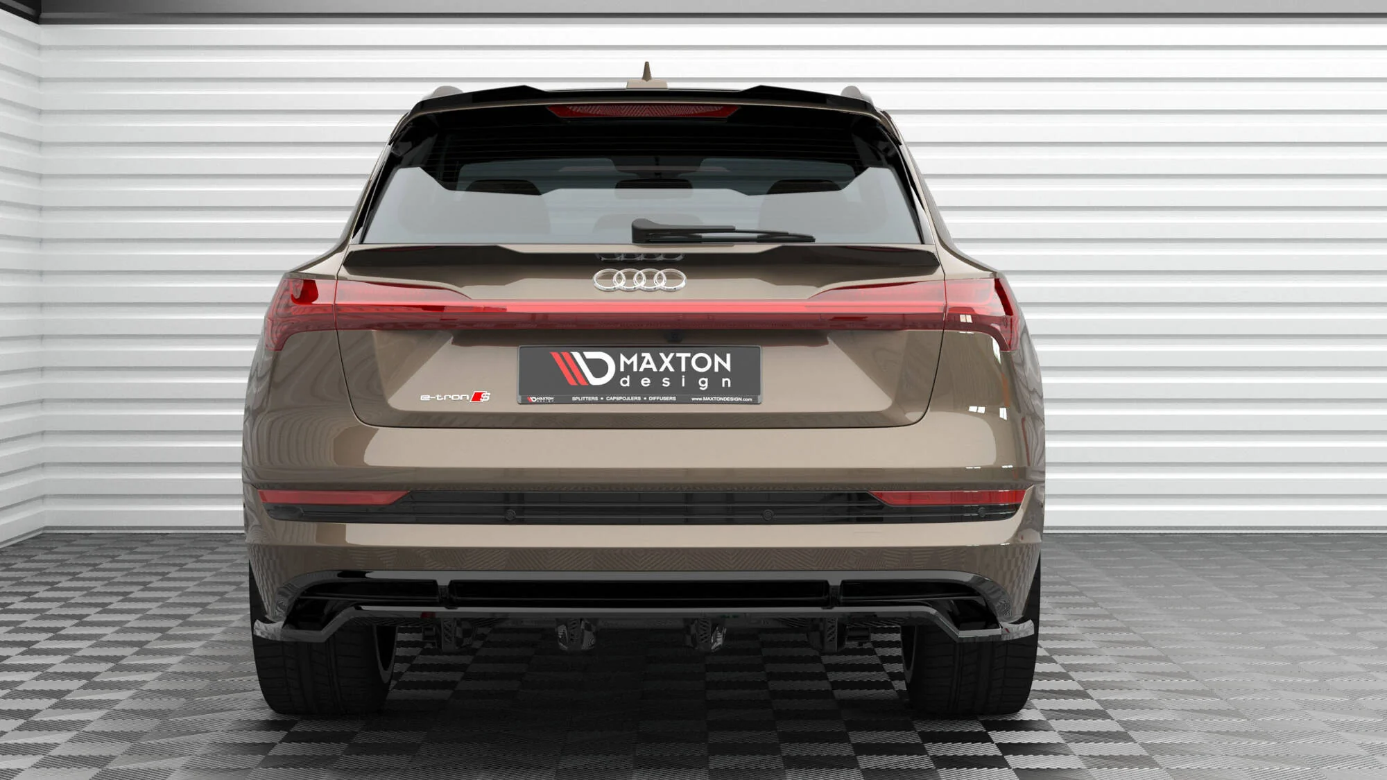 Baklukespoiler nedre - Audi e-Tron S-Line 2018 - 2022 | Glossy Black Edition – bilde 5