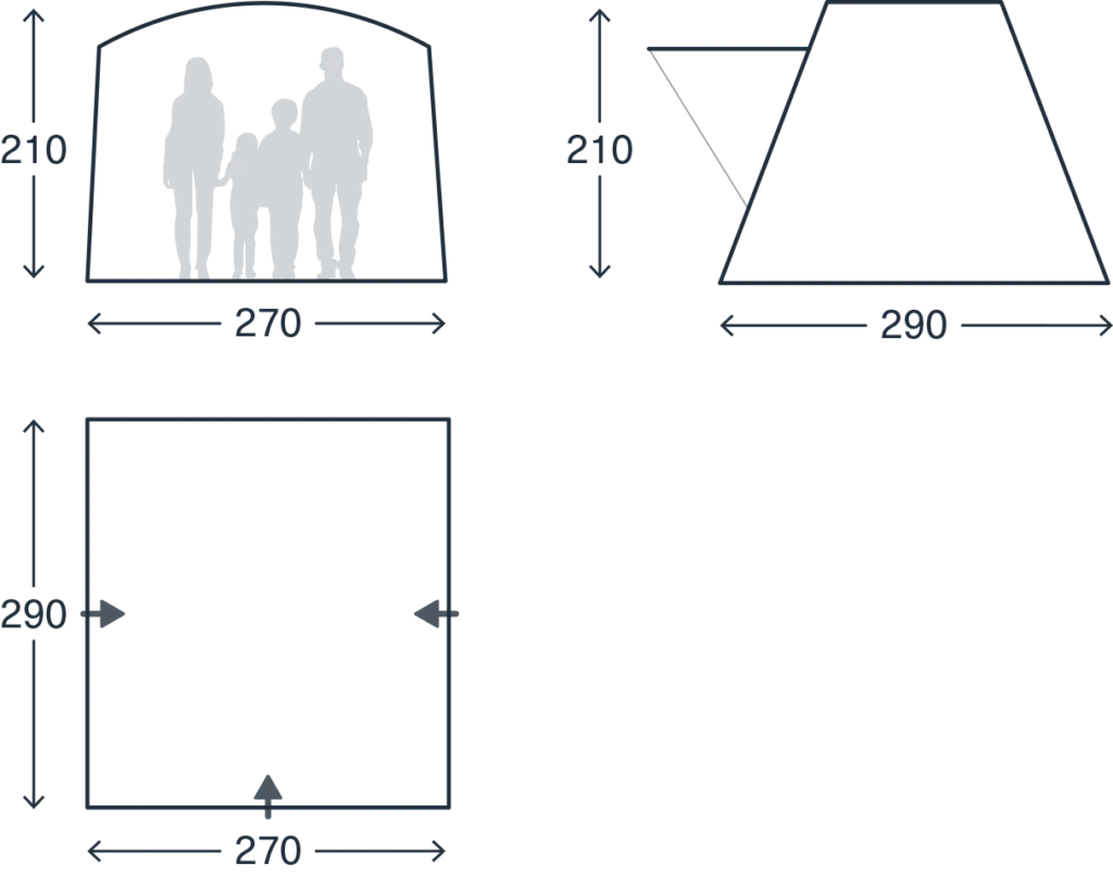 Bakluketelt Kampa Tailnest │ Praktisk biltelt til hatchback og SUV - 270 x 290 cm – bilde 8