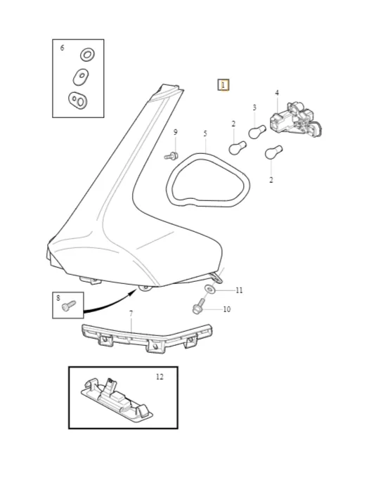 Baklykt Volvo V40 / V40 Cross Country 2013-2019 │ Genuine® venstre side – bilde 2