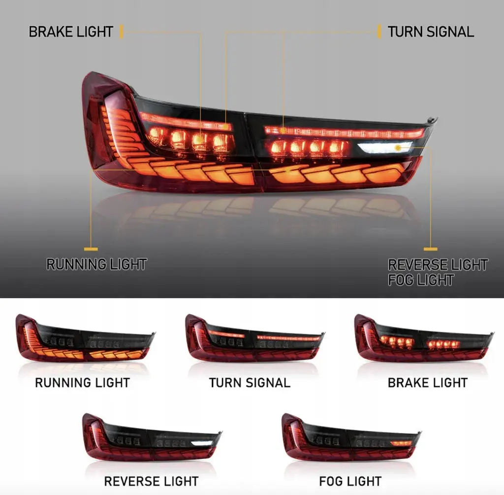 Baklykter BMW 3 (G20) Sedan 2019 - 2023 │ M3 GTS Design OLED Dynamisk – bilde 2