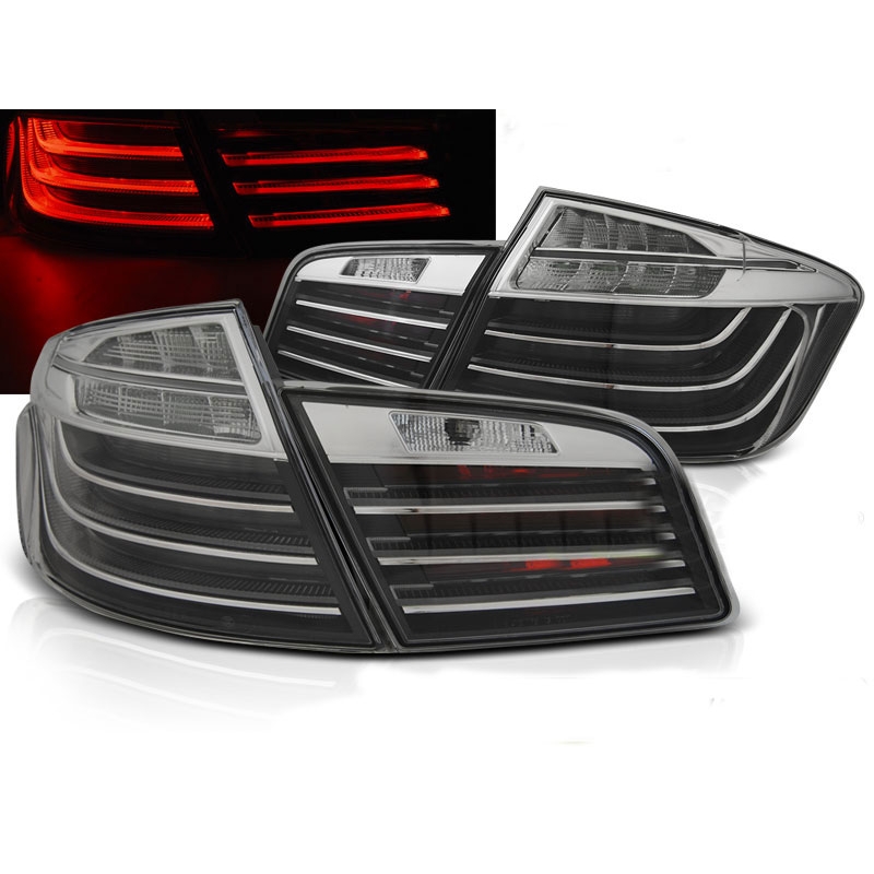Baklykter BMW 5 (F10) Sedan 2010 - 2013 │ BLACK CHROME LCI LOOK