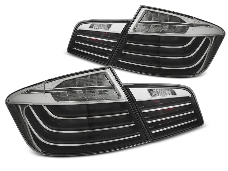 Baklykter BMW 5 (F10) Sedan 2010 - 2013 │ BLACK CHROME LCI LOOK – bilde 5