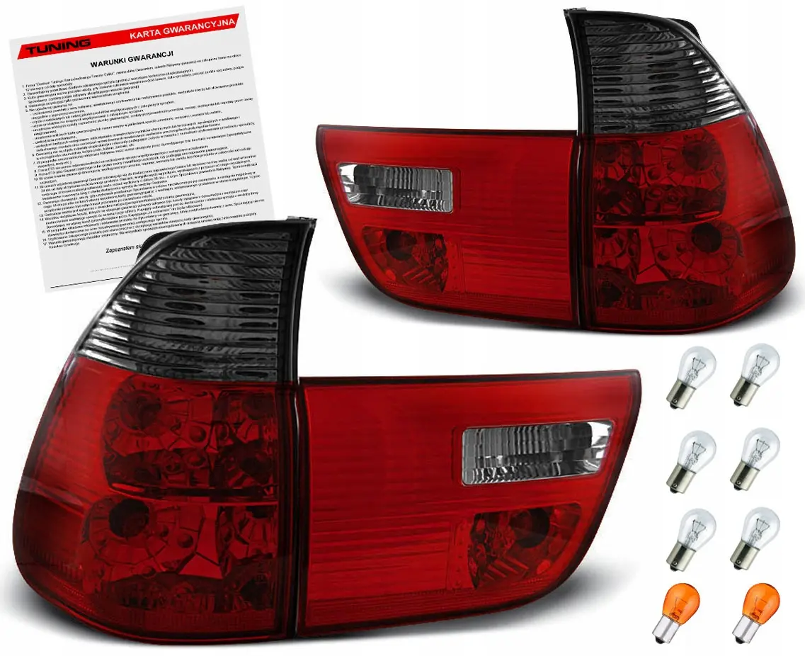 Baklykter BMW X5 (E53) 1999 - 2006 | RED SMOKE – bilde 3