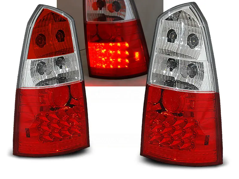 Baklykter Ford Focus I Stasjonsvogn 1998 - 2004 │ RED WHITE LED