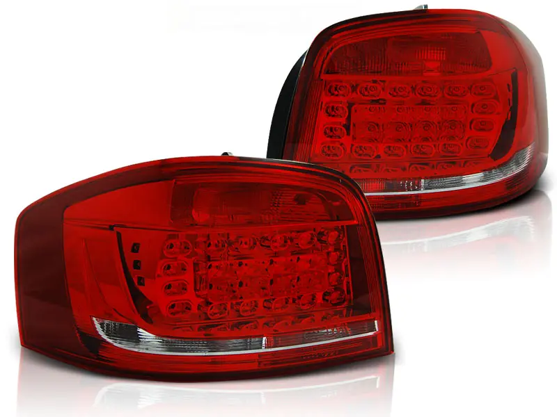 Baklykter LED AUDI A3 (8P) 2008-2012 RED WHITE – bilde 2