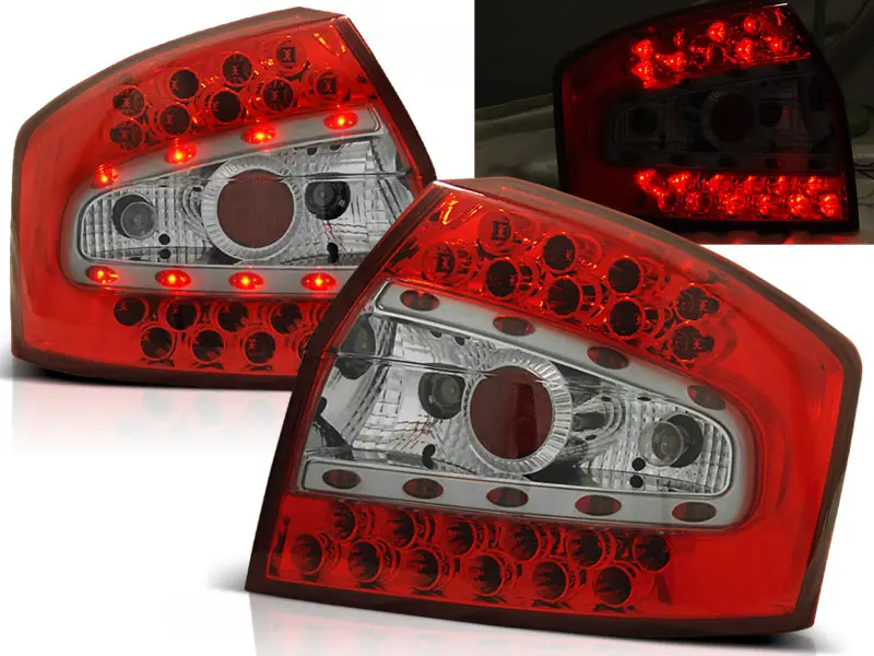 Baklykter LED AUDI A4 (8E) 2000-2004 SEDAN RED WHITE