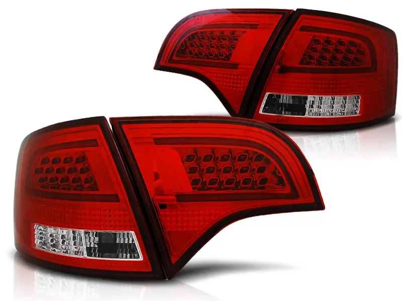 Baklykter LED Audi A4 B7 Avant 2004 - 2008 │ RED WHITE – bilde 2