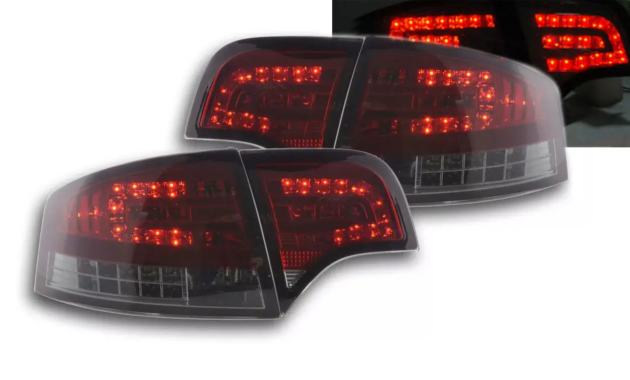Baklykter LED Audi A4 B7 Sedan 2004 - 2008 │ RED SMOKE – bilde 2