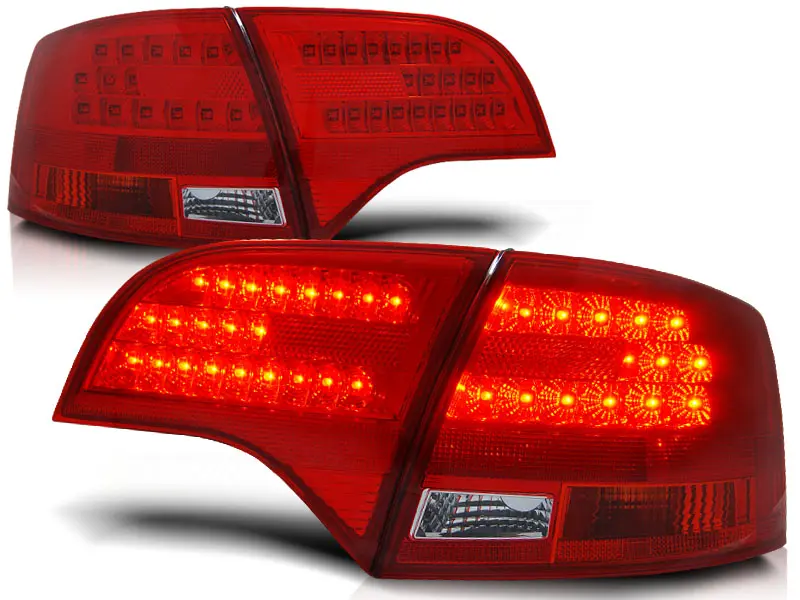 Baklykter LED Audi A4 B7 Sedan 2004 - 2008 │ RED WHITE – bilde 2
