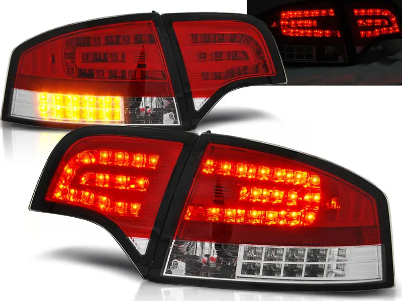 Baklykter LED Audi A4 B7 Sedan 2004 - 2008 │ RED WHITE