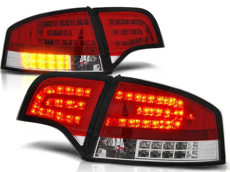 Baklykter LED Audi A4 B7 Sedan 2004 - 2008 │ RED WHITE – bilde 2