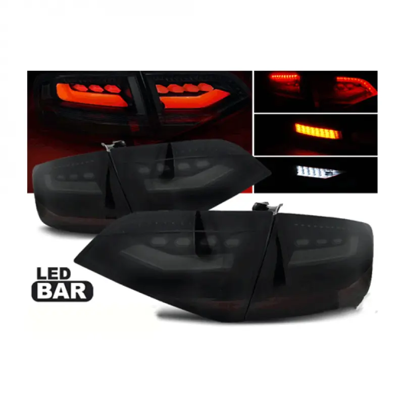 Baklykter LED Audi A4 B8 Facelift Sedan 2011 - 2015 │ SMOKE BLACK