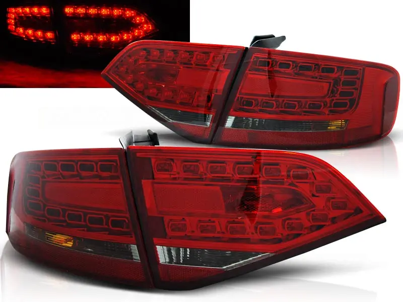 Baklykter LED Audi A4 B8 Sedan 2007 - 2011 │ RED SMOKE