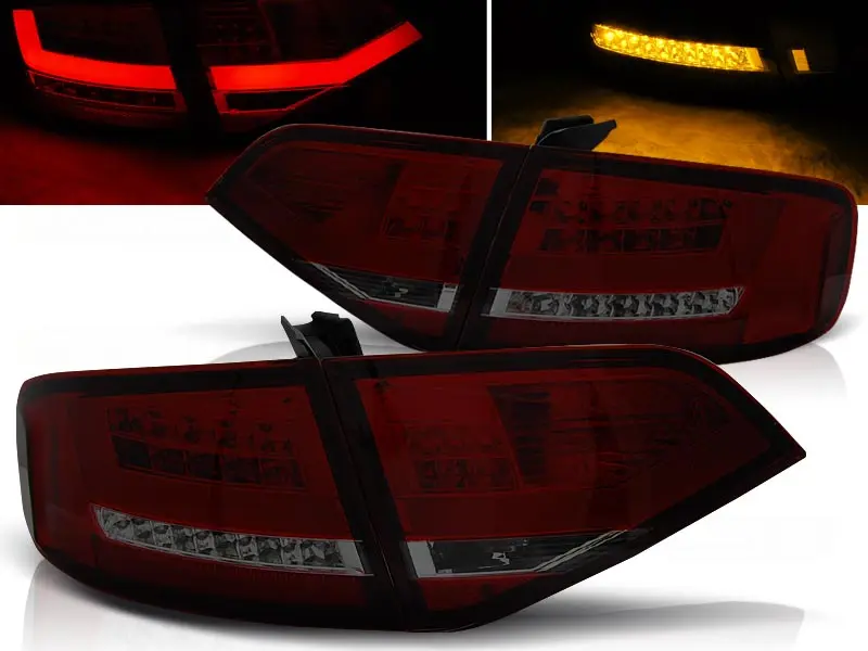 Baklykter LED Audi A4 B8 Sedan 2007 - 2011 │ RED SMOKE
