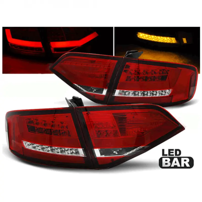 Baklykter LED Audi A4 B8 Sedan 2007 - 2011 │ RED WHITE