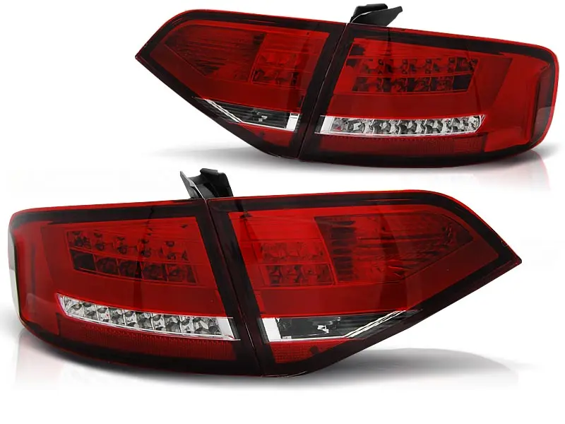 Baklykter LED Audi A4 B8 Sedan 2007 - 2011 │ RED WHITE – bilde 2
