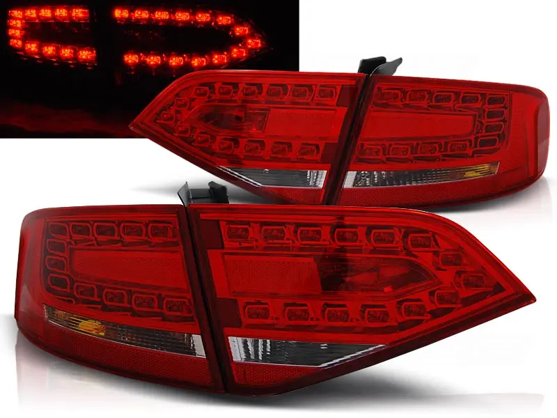Baklykter LED Audi A4 B8 Sedan 2007 - 2011 │ SEDAN RED WHITE