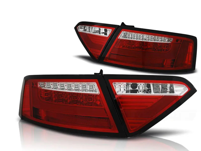 Baklykter LED Audi A5 8T 2007 - 2011 │ RED WHITE – bilde 2