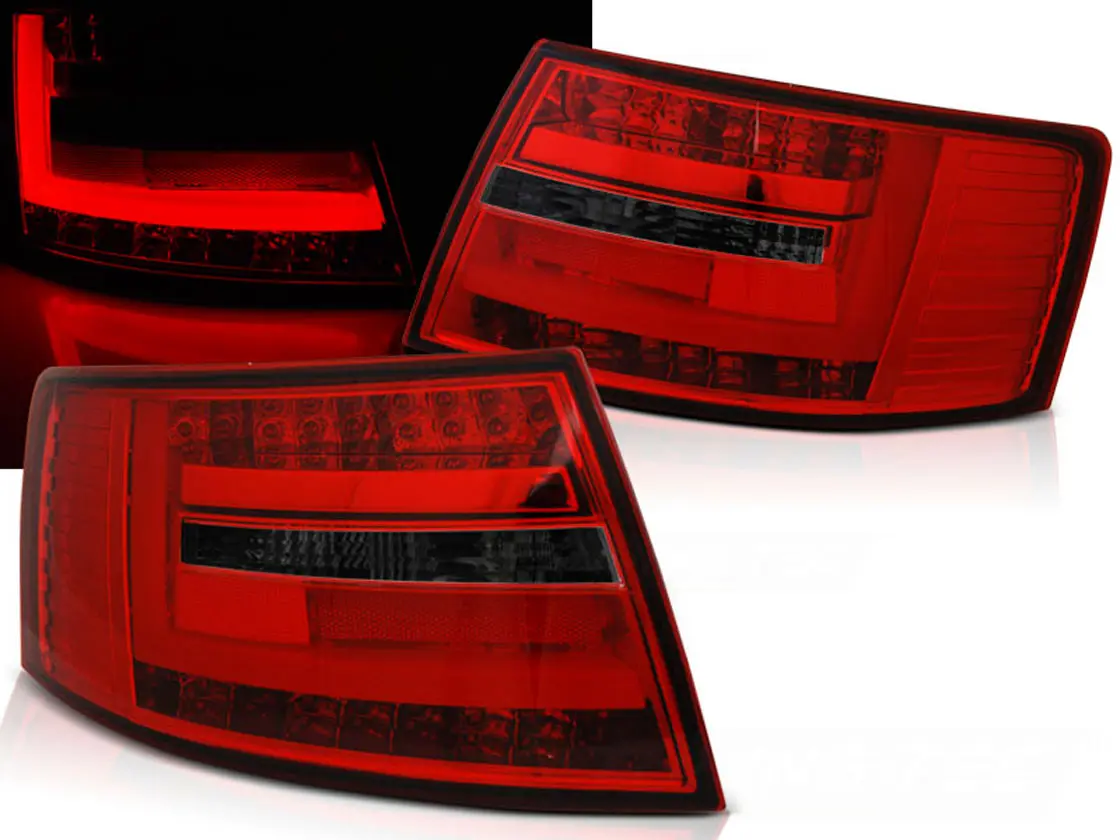 Baklykter LED AUDI A6 (C6) SEDAN 2004-2008 RED SMOKE 6-PIN
