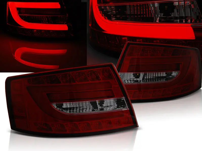 Baklykter LED AUDI A6 (C6) SEDAN 2004-2008 RED SMOKE 