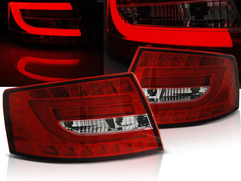 Baklykter LED AUDI A6 (C6) SEDAN 2004-2008 RED WHITE