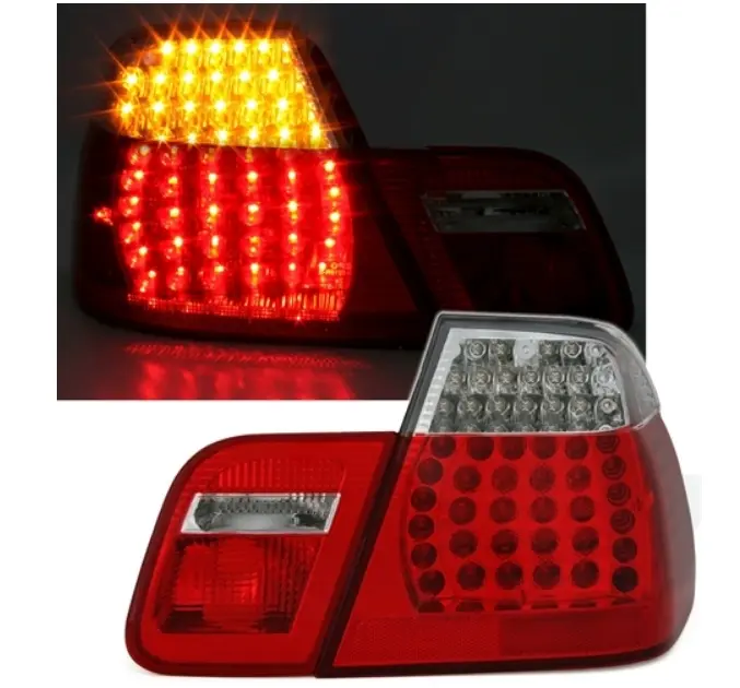 Baklykter LED BMW 3 (E46) 1998-2001 RED WHITE – bilde 3