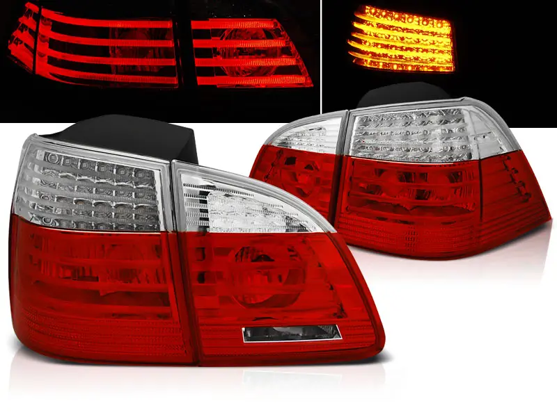 Baklykter LED BMW 5 (E61) Touring 2004 - 2007 │ RED WHITE Image 1