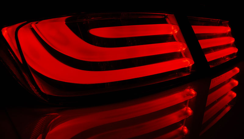 Baklykter LED BMW 5 (F10) Sedan 2010 - 2013 │ RED WHITE – bilde 3