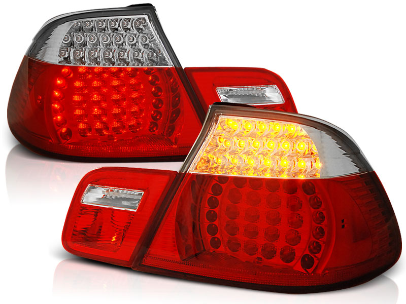 Baklykter LED BMW (E46) 1999-2003 CABRIO RED WHITE – bilde 2