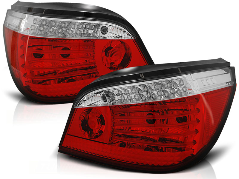 Baklykter LED BMW (E60) 2003-2007 RED WHITE – bilde 2