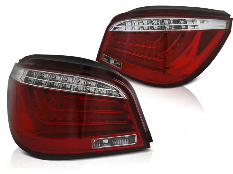 Baklykter LED BMW (E60) 2003-2007 RED WHITE – bilde 2