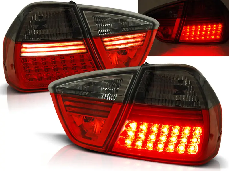 Baklykter LED BMW (E90) 2005-2008 RED SMOKE