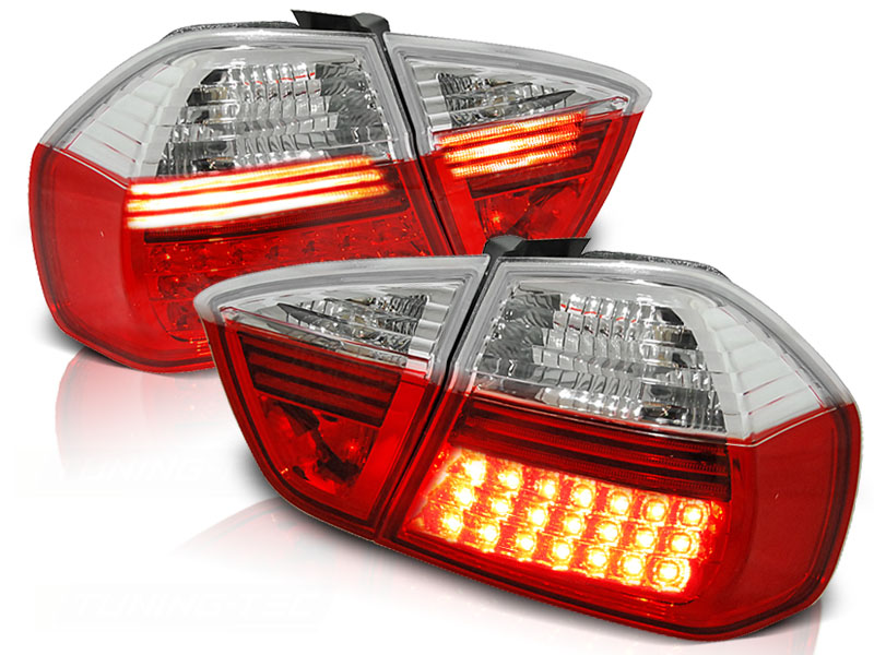 Baklykter LED BMW (E90) 2005-2008 RED WHITE – bilde 2