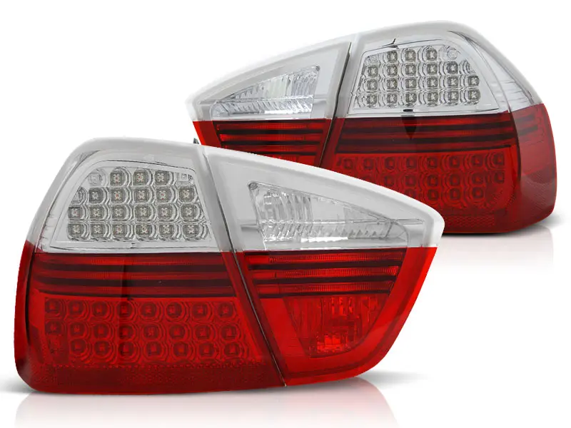 Baklykter LED BMW (E90) 2005-2008 RED WHITE – bilde 2