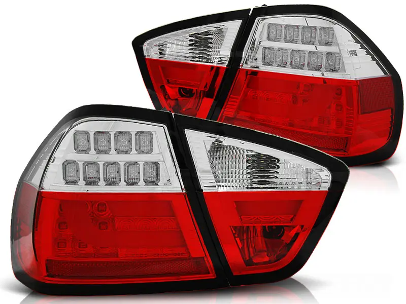 Baklykter LED BMW (E90) 2005-2008 RED WHITE – bilde 2