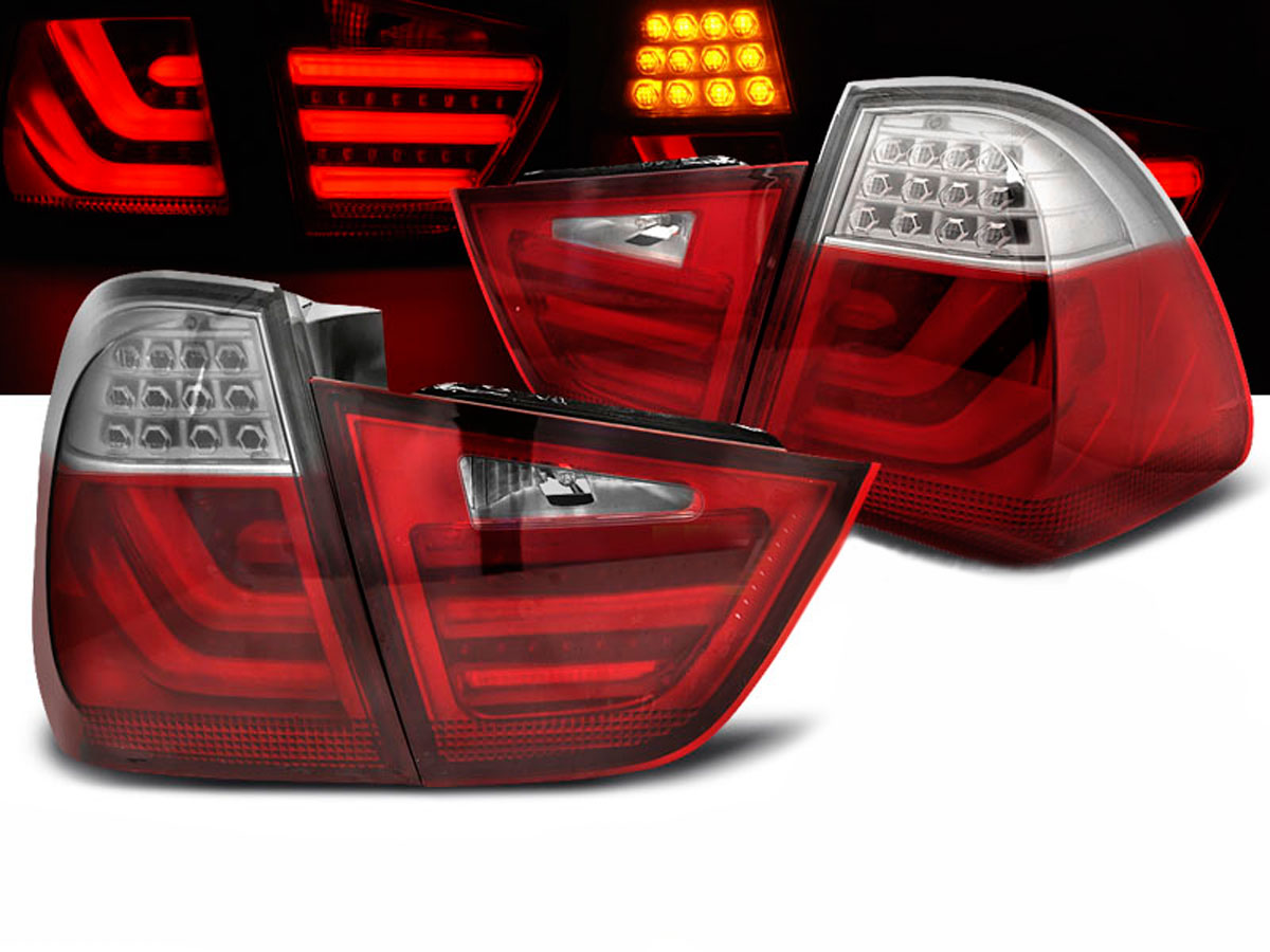 Baklykter LED BMW (E91) 2009-2011 RED WHITE – bilde 2