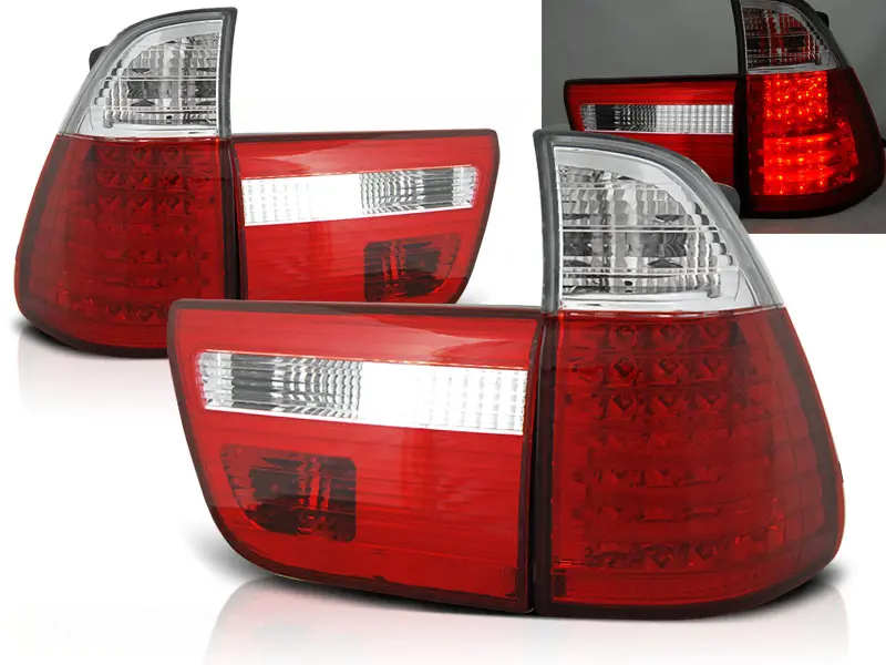 Baklykter LED BMW X5 (E53) 1999 - 2003 | RED WHITE