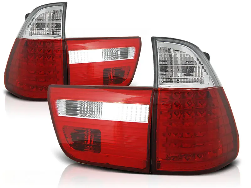 Baklykter LED BMW X5 (E53) 1999 - 2003 | RED WHITE – bilde 2
