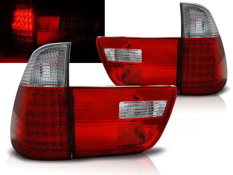 Baklykter LED BMW X5 (E53) 1999 - 2006 | RED WHITE